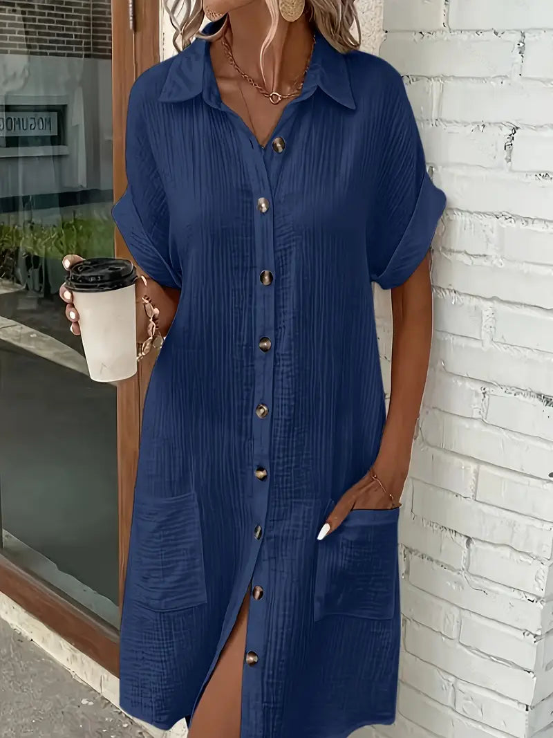 Alessia & Co™ | Vestido Suelto – Corte y Textura Suave de Alta Gama