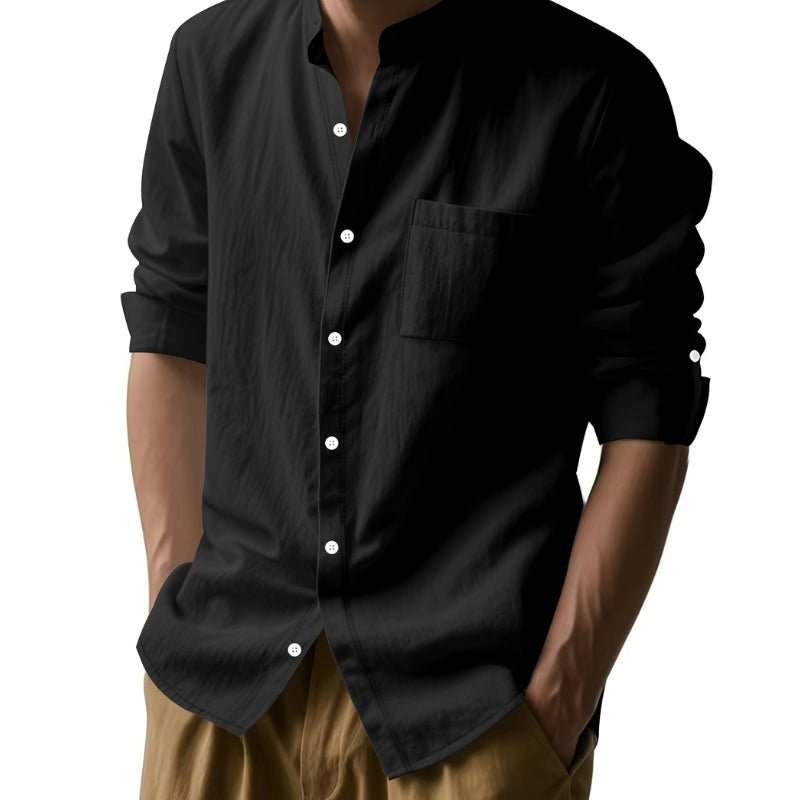 [BUY 1 GET 1 FREE] Santorini Premium Men’s Linen Shirts + FREE Exclusive Watch Gift - Kolazi