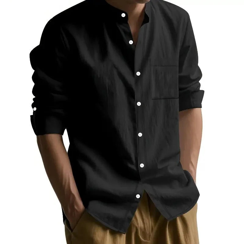 [BUY 1 GET 1 FREE] Santorini Premium Men’s Linen Shirts + FREE Exclusive Watch Gift - Kolazi