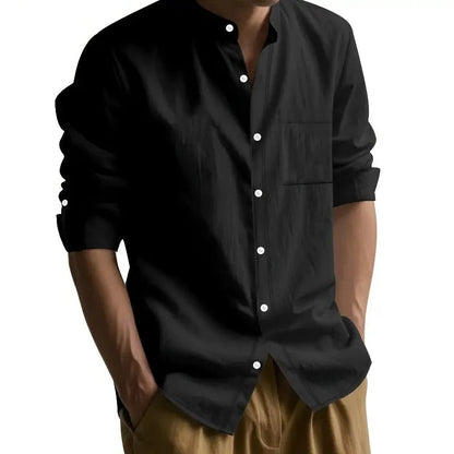 [BUY 1 GET 1 FREE] Santorini Premium Men’s Linen Shirts + FREE Exclusive Watch Gift - Kolazi