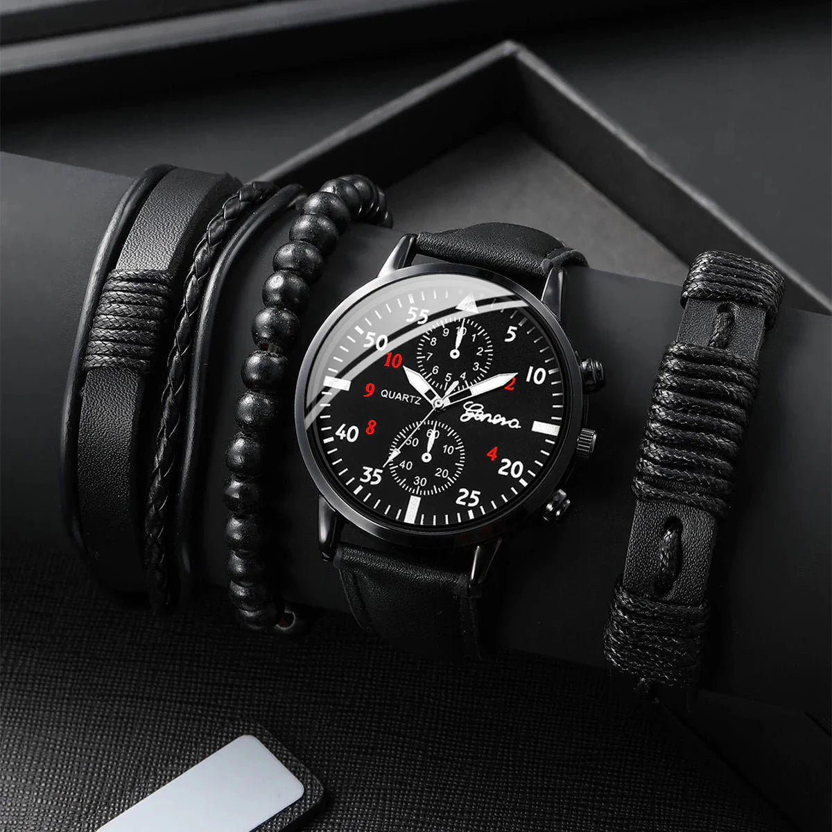 [BUY 1 GET 3 FREE] Geneva Chronos Men's Watch Kit + 3 Bracelets - Kolazi