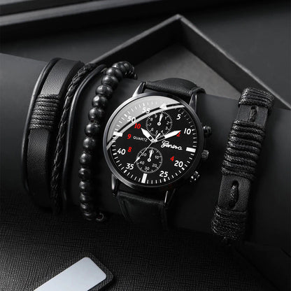 [BUY 1 GET 3 FREE] Geneva Chronos Men's Watch Kit + 3 Bracelets - Kolazi