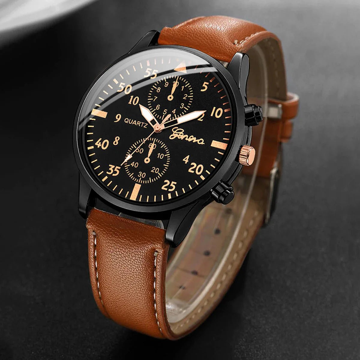 [BUY 1 GET 3 FREE] Geneva Chronos Men's Watch Kit + 3 Bracelets - Kolazi