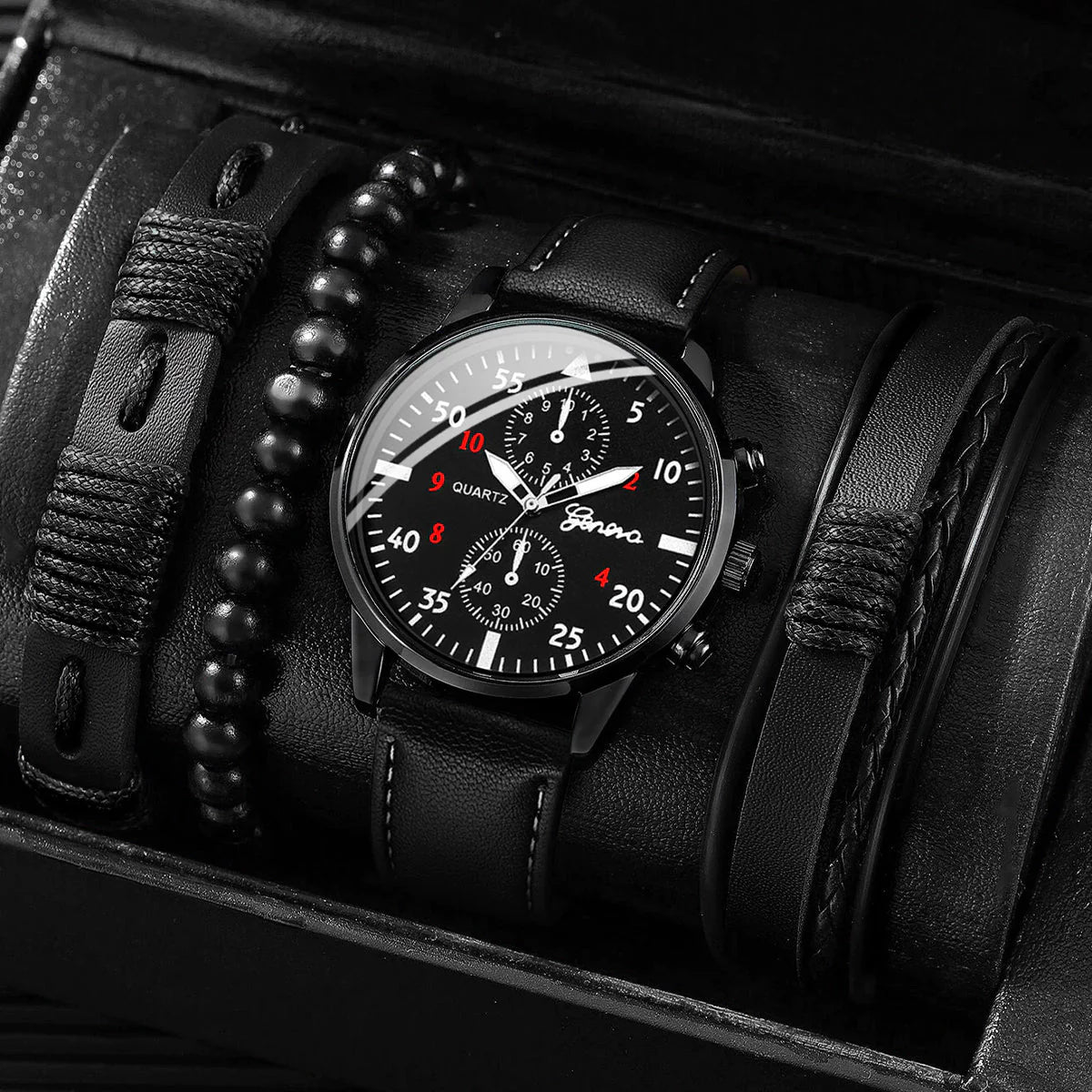 [BUY 1 GET 3 FREE] Geneva Chronos Men's Watch Kit + 3 Bracelets - Kolazi