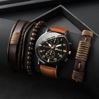 [BUY 1 GET 3 FREE] Geneva Chronos Men's Watch Kit + 3 Bracelets - Kolazi