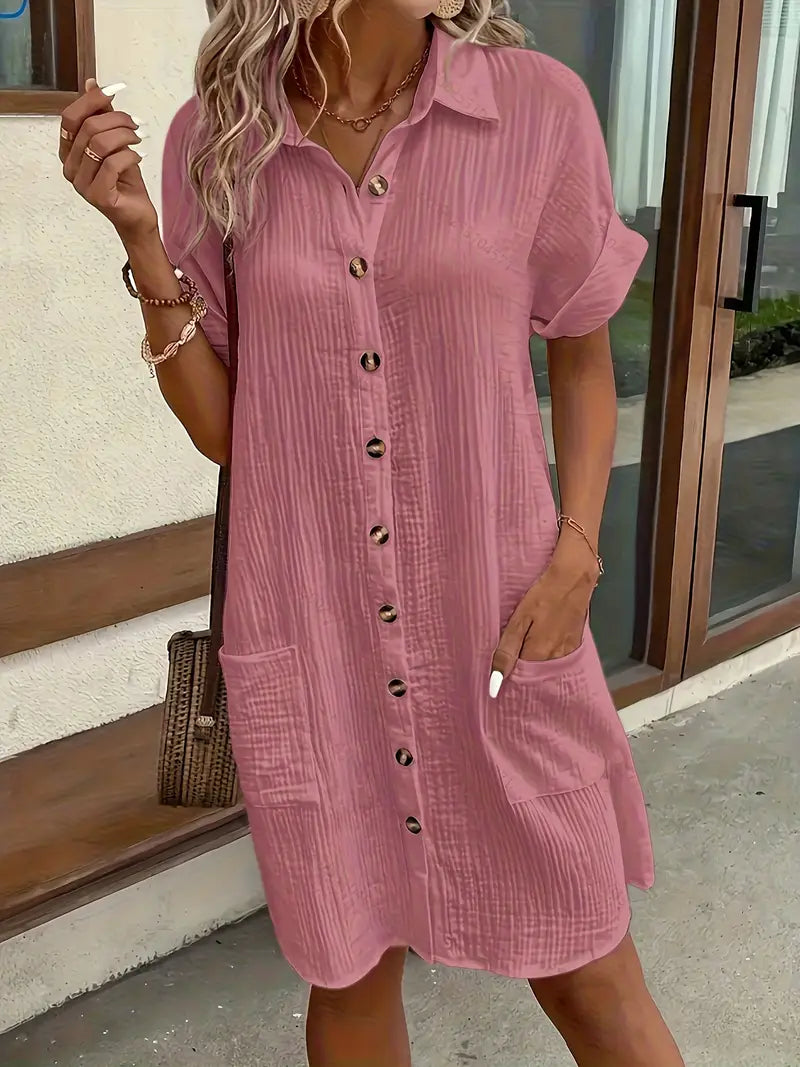 Alessia & Co™ | Vestido Suelto – Corte y Textura Suave de Alta Gama