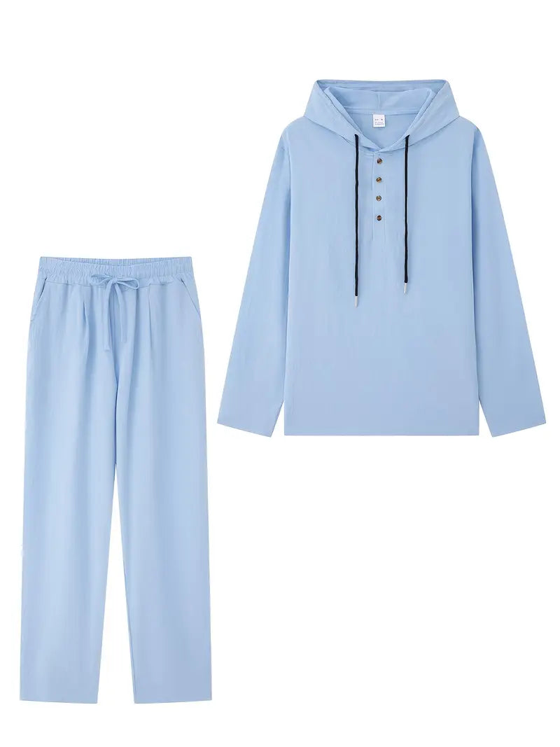 [COMPRA 1 Y LLEVATE 2] - Palermo Linen | Camisa con Capucha La Costa + Pantalón Casual