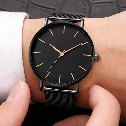 Men's Minimalist All Black Watch - Kolazi