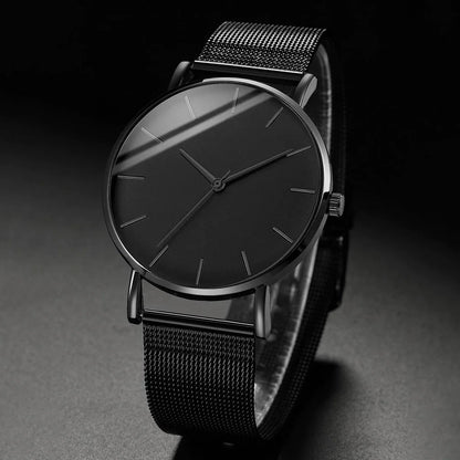 Men's Minimalist All Black Watch - Kolazi