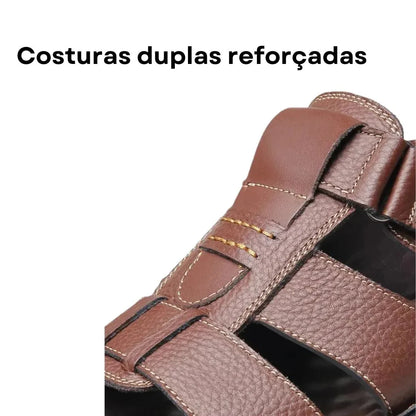 Sandália Masculina Ortopédica de Couro | Allegante Comfort - Kolazi
