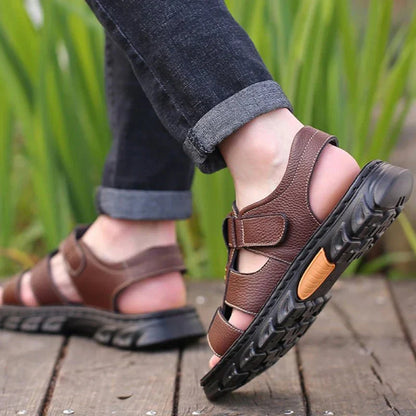 Sandália Masculina Ortopédica de Couro | Allegante Comfort - Kolazi